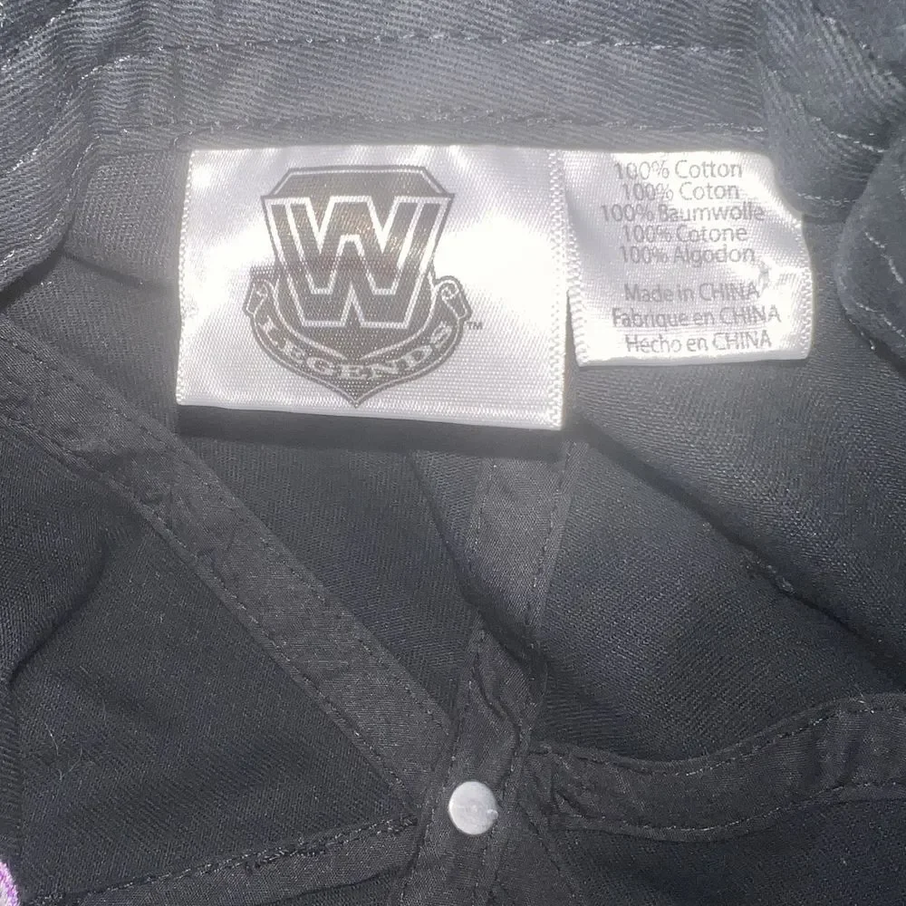 WWE UNDERTAKER Adjustable Baseball‎ Cap/Hat Black Purple Official Licensed New - Picture 3 of 8